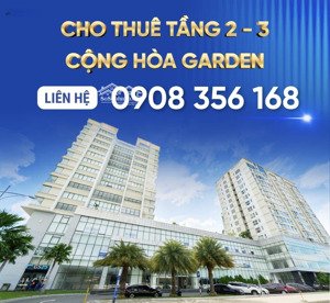 cho thuê văn phòng tầng 2 & tầng 3 tại toà nhà cộng hoà garden