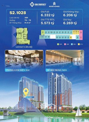 spana tower căn hộ 3pn s21028 | căn góc view đẹp không gian sống đẳng cấp