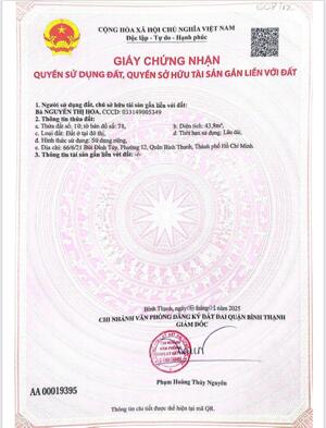 Nhà 2 tầng 4x13m 66/6/21 Bùi Đình Túy 7 tỷ