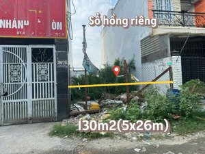 bán đất 130m2 giá 1tỷ2 đường suối lội, xã tân thông hội, củ chi gần trường học - sổ hồng riêng