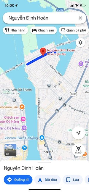 bán đất mt đường 10m5 nguyễn đình hoàn, nại hiên đông, sơn trà, dt 10x22m, giá 19 tỷ 8 tl