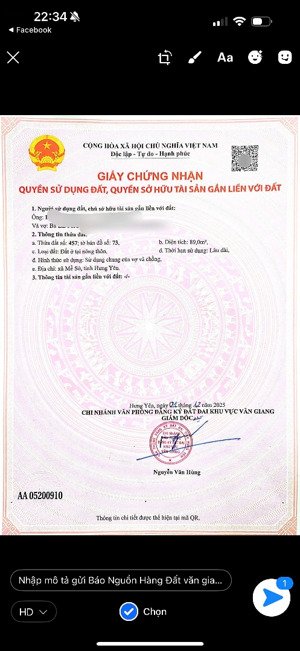 chính chủ gửi bán lô đất đấu giá bình minh ngay gần vành đai 4 và dự án sunshine tại hưng yên