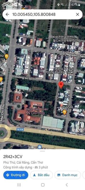 Bán nền Đường số 46 Khu dân cư 586, P. Hưng Phú, Cái Răng, Tp Cần Thơ