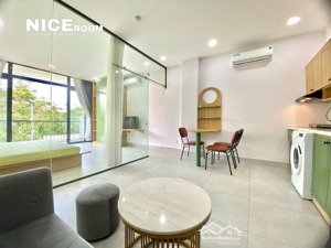 căn hộ 1pn ban công đón nắng decor tone xanh mát - full nt mới - hẻm oto to , yên tĩnh