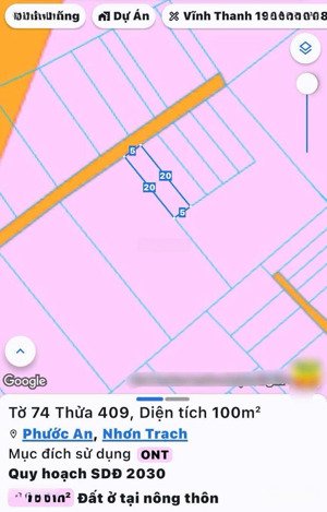 bán đất phước an, nhơn trạch. dt 100m2, full thổ cư, giá siêu tốt, sổ cất két, lh ngay hôm nay
