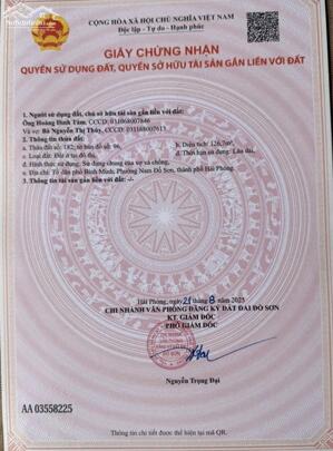 Bán đất Bình Minh - Nam Đồ Sơn - Hải Phòng