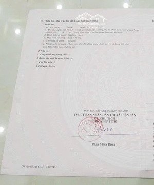 chính chủ chào bán lô bê tông kp hà my trung, điện dương (cũ) ph điện bàn đông (mới) 125m2. 1tỷ4