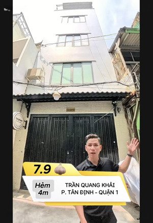 nhà 5 tầng quận 1 - hẻm 4m - diện tích: 30m - đất thổ cư vuông vức - chỉ hơn 7 tỷ