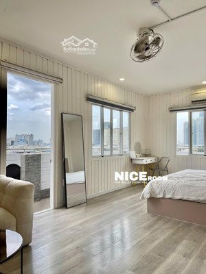 1 phòng ngủ tách bếp, ban công chill ngay khu cầu thị nghè, đường điện biên phủ, full nội thất xinh