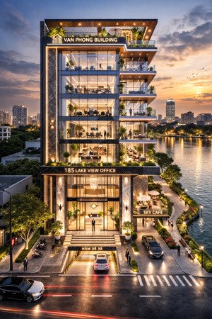 74 tỷ - tòa văn phòng 9 nổi + 1 hầm - một mặt phố 1 mặt hồ đống đa - 181m2 , có thể làm aparment