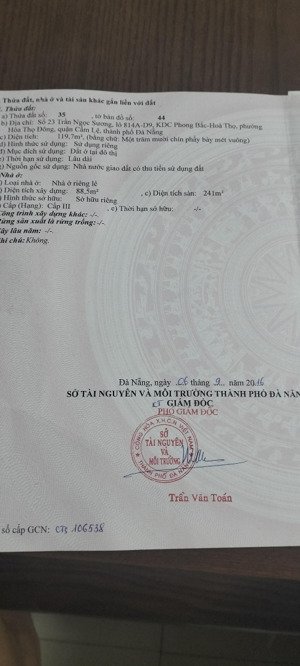 bán nhà 3 tầng mặt tiền đường trần ngọc sương, p cảm lệ, tp đà nẵng