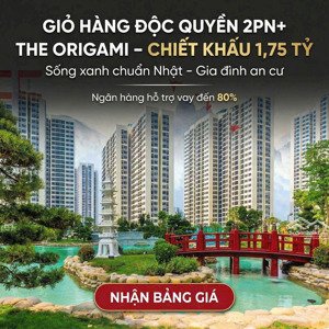 2pn+ 69m2 tại the origami view trực diện vườn nhật hồ cá koi mua trực tiếp cđt nhà mới 100%
