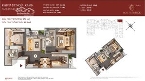 căn góc với mức giá cực hiếm toà rose, 2 ngủ 2 wc 2 tầm view trung tâm thành phố giá tốt