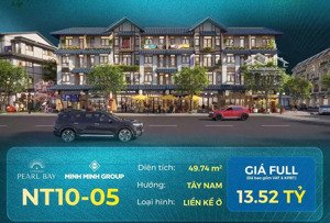 liền kề ở (nt10-05) vinhomes pearl bay nha trang + trực diện biển+ sở hữu lâu dài + chỉ từ 13,52 tỷ