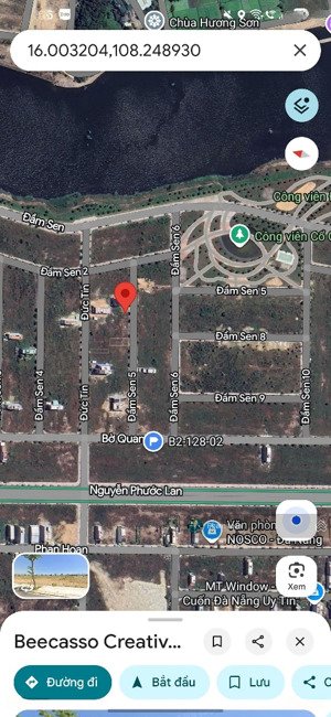 bán cặp đất b2 129 đầm sen 5 nam hoà xuân gần sông, gần công viên , 248m2, đông nam đường 7m5