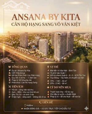 BÁN CĂN HỘ ANSANA MẶT TIỀN ĐƯỜNG VÕ VĂN KIỆT- TÂN TẠO - BÌNH TÂN-NHẬN BOOKING-CHỌN CĂN ĐẸP