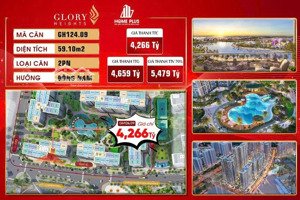 căn 2pn diện tích 60m chiếc khấu 1 tỷ còn 4,2 tỷ tại gh1 (glory heights)