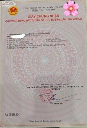 Bán đất Minh Tân - Kiến Thụy - Hải Phòng