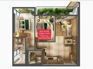 gấp 2pn 6.6 tỷ giảm 6.2 tỷ (74m2) view hồ btđ tầng 3x sky forest