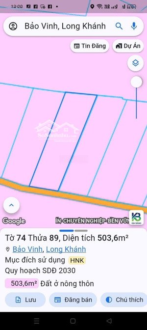 chính chủ cần bán 503m vuông đồng nai