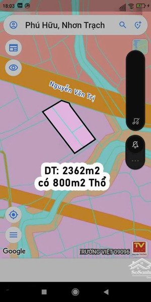 bán đất mặt đường nguyễn văn trị