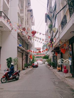 nhà mới ngon - trần thị trọng p15 tb - 5 tầng - hẻm xe hơi 8m thông - 4x16 - khu phân lô