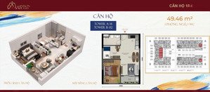 hàng hiếm - duy nhất 01 căn hộ 1 phòng ngủ maison grand phú mỹ vũng tàu . giá 1,8 tỷ