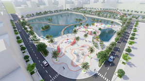 phối cảnh thiết kế chiếc nhẫn hòa bình tại công viên lớn nhất đà nẵng