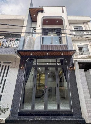 nhà trệt lầu mới 100% phong cách hiện đại oto 7 chỗ tới nhà tổ 3 nhánh hồ bún xáng 50m