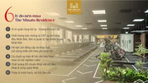 10 căn 2 ngủ ngoại giao chuẩn nhật ck 22% - ưu đãi tới ~1,1 tỷ đồng/căn tại the minato residence