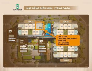 [cắt lỗ] chính chủ đi nước ngoài bán gấp căn góc hiếm tầng 15 view bể bơi jade square tây hồ tây