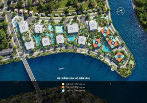 căn hộ 1pn/55m2 the prive - 3 mặt view sông, cho vợ chồng trẻ hoặc đầu tư chỉ 10% đến khi nhận nhà