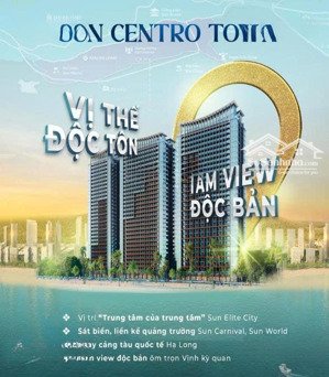 quỹ căn ngoại giao studio, 1 ngủ, 2 ngủ sun centro town hướng biển tầng trung, cao full chiết khấu