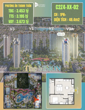 chính chủ cần bán căn hộ masteri era landmark, 3,195 tỷ, 46m2, nghĩa trụ, văn giang, hưng yên