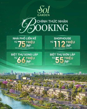dự án sol garden mặt đường lê hồng phong kéo dài - nhận booking, giá tốt nhất