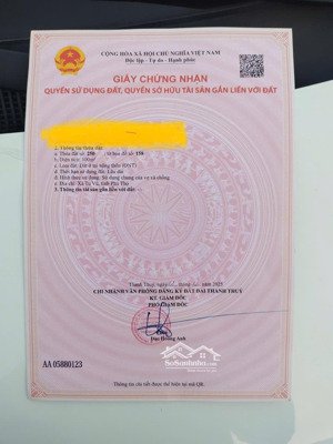 bán lô đất vip đường hồ chí minh xã tu vũ, 3,6 tỷ, 100m2