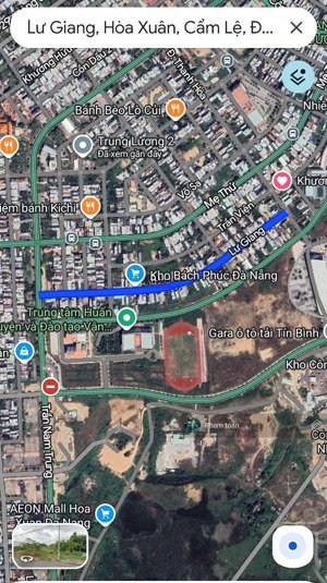 bán đất đường 7m5 lư giang gần aeon mall sát sân vận động hoà xuân 128m2