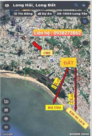 đất biển long hải , giá đầu tư , hàng fo , sổ hồng có sẵn , ngay trung tâm