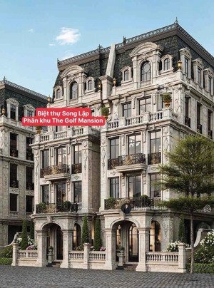 căn góc song lập 168m2 view nội khu, phân khu the golf mansion, noble palace tây hồ