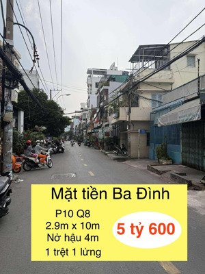 mặt tiền đường ba đình p10 q8 - đầu tư cho thuê giữ dòng tiền cực tốt