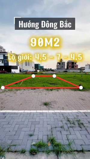 nền 90m2 nam long ii - vỉa hè 4,5m - gần khu nơxh