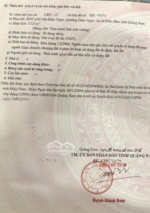 bán đất kdc chợ điện ngọc gần fpt, trường việt mỹ, đh phan châu trinh, bệnh viện phan châu trinh