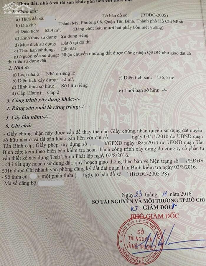 Hình ảnh 63m2 Thành Mỹ, hẻm thông Lý Thường Kiệt, 3 tầng 3PN 6ty05 2