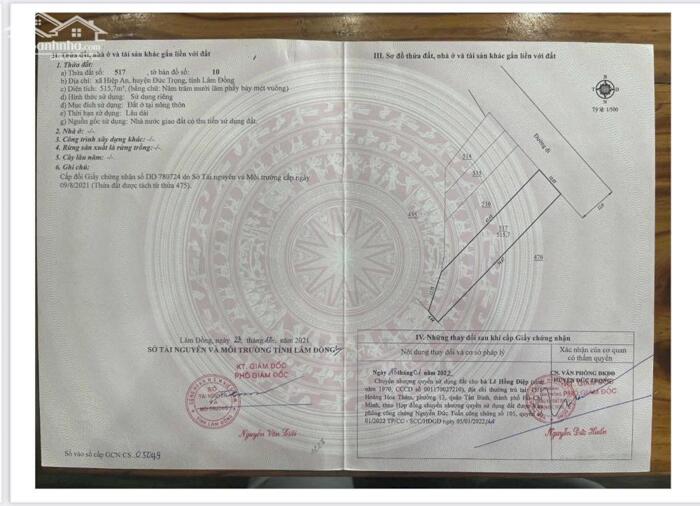 Hình ảnh Bán đất full thổ cư 515m² cạnh KDL Đôi Dép, Hiệp An, Đức Trọng 4