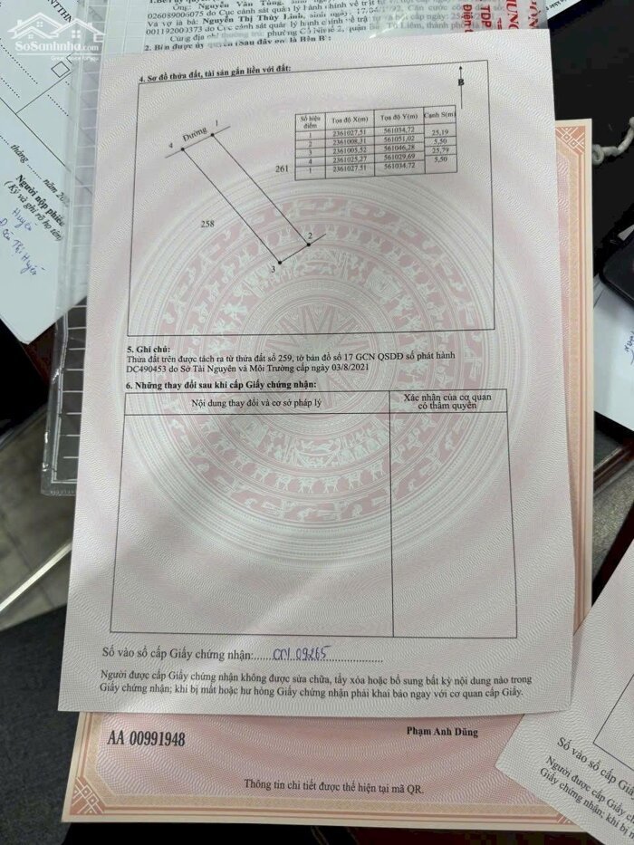 Hình ảnh Bán vài lô đất thổ cư Xuân mới, Thanh vân, Tam dương. Cạnh Vĩnh yên 3