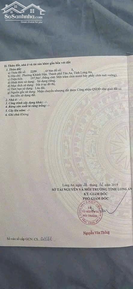 Hình ảnh 6×33 đất hẻm đường Lương Văn Chấn P Khánh Hậu TP Tân An 3