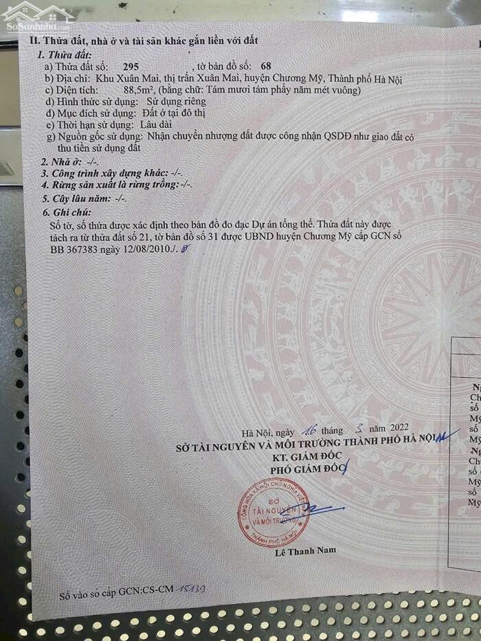 Hình ảnh Đất trung tâm xuân mai giá rẻ, diện tích 88,5m² Full Đất ở Đô Thị, Khu Xuân Mai, Hà Nội - Giá chỉ hơn 2 tỷ 2