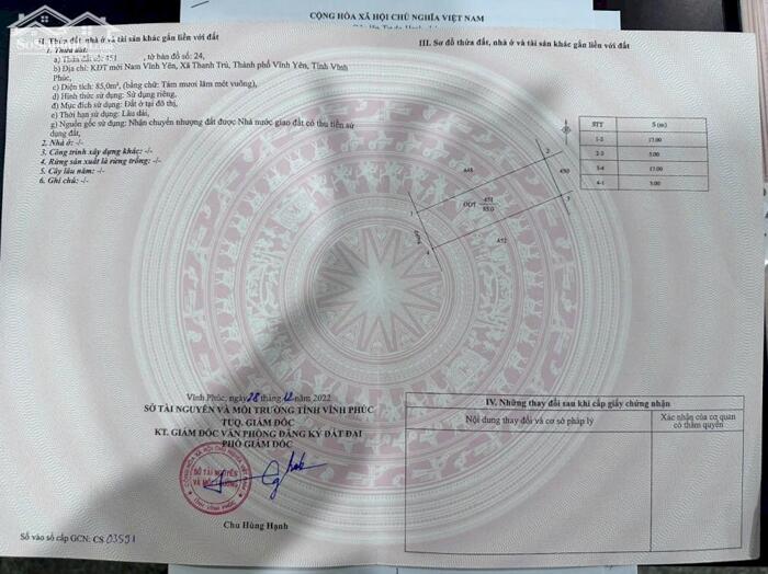 Hình ảnh Cần bán gấp 85m2 đất kdt Nam vĩnh yên . Giá siêu hời 2