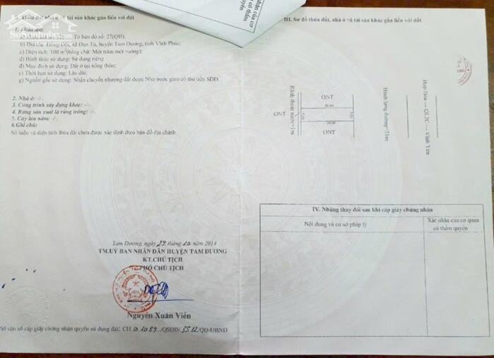 Hình ảnh Bán đất mặt đường QL2C Đạo tú, Tam dương. Khu Đồng dội. 2