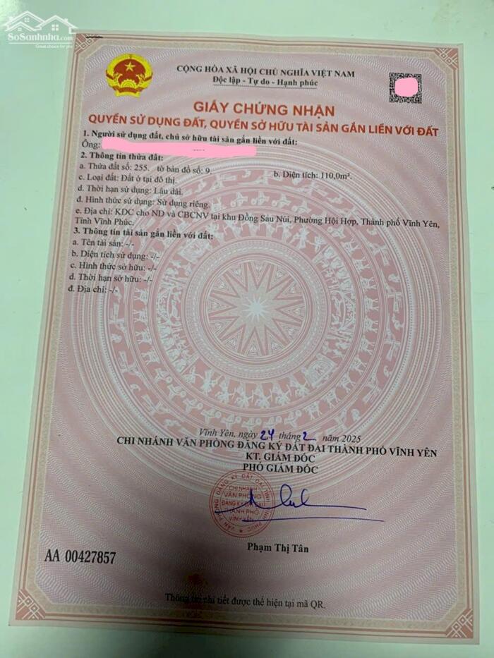 Hình ảnh Bán đất 2 mặt tiền đường Ngô kính thần, Hội hợp, Vĩnh yên. 4